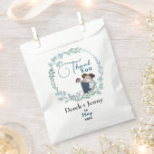 De bruiloft van blauwe minnaars bedankzakje (Geknipt)