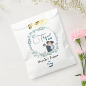 De bruiloft van blauwe minnaars bedankzakje (Gezegeld)