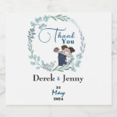 De bruiloft van blauwe minnaars bier etiket (Enkel label)