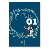 De bruiloft van blauwe minnaars kaart (Voorkant)