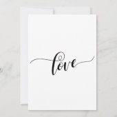 De bruiloft van chique typografie eenvoudige bruil kaart (Achterkant)