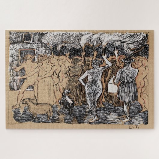 De bruiloft van Daphnis en Chloë - Pissarro Legpuzzel (Horizontaal)