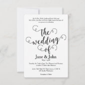 De bruiloft van de Basic Wedding Invitation Kaart (Voorkant)