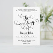 De bruiloft van de Basic Wedding Invitation Kaart (Staand voorkant)