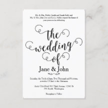 De bruiloft van de Basic Wedding Invitation