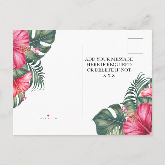 De bruiloft van de beach bewaart het datum briefka aankondigingskaart (Achterkant)