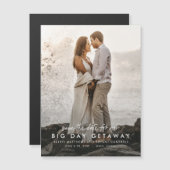 De bruiloft van de bestemming bewaart de datum mag (Voorkant / Achterkant)