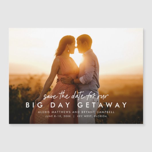 De bruiloft van de bestemming bewaart de magneet v (Voorkant)