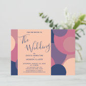 De bruiloft van de Casual kleurrijke kringen Kaart (Staand voorkant)