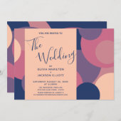 De bruiloft van de Casual kleurrijke kringen Kaart (Voorkant / Achterkant)