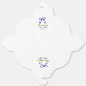 De bruiloft van de gouden marine blauwe boog paar  bedankdoosjes (Ongevouwen)