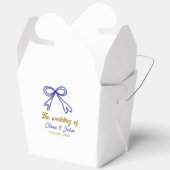 De bruiloft van de gouden marine blauwe boog paar  bedankdoosjes (Open)