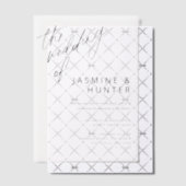 De bruiloft van de Minimal Modern Black Script bru Vellum Uitnodigingen (Offset (Uitnodiging))