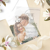 De bruiloft van de Minimal Modern Black Script bru Vellum Uitnodigingen