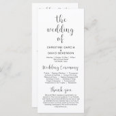 De bruiloft van de moderne huwelijksprogramma's programmakaart (Voorkant / Achterkant)