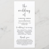 De bruiloft van de moderne huwelijksprogramma's programmakaart (Voorkant)