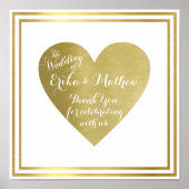 de bruiloft van (echtpaar namen), de receptieliefd poster (Voorkant)