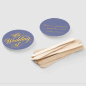 De bruiloft van elegantie: Blueberry en Sunshine Handwaaier (Niet-gemonteerd)