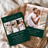 De bruiloft van Emerald Green Fotocollage Kaart