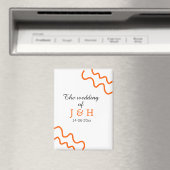 De bruiloft van het echtpaar toevoegen naam terrac magneet (Insitu (Vaatwasser))
