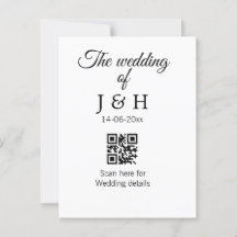 De bruiloft van het koppel QR-code scan detail