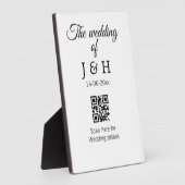 De bruiloft van het toegevoegde koppel QR-code sca Fotoplaat (Zijkant)