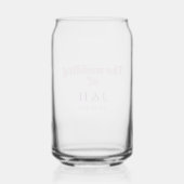 De bruiloft van koppel naam beginletter datum blikvorm glas (Voorkant)