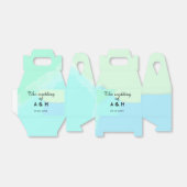 De bruiloft van koppel naam initiaal letter datum bedankdoosjes (Uitgevouwen)