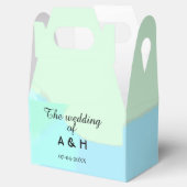 De bruiloft van koppel naam initiaal letter datum bedankdoosjes (Geopend)