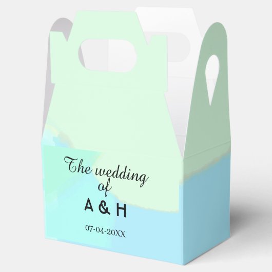 De bruiloft van koppel naam initiaal letter datum bedankdoosjes (Geopend)