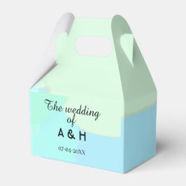 De bruiloft van koppel naam initiaal letter datum bedankdoosjes