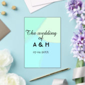 De bruiloft van koppel naam initiele letter datum acryl uitnodigingen (Insitu (Huwelijk))