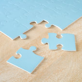De bruiloft van koppel naam initiele letter datum legpuzzel (Zijkant)