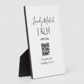 De bruiloft van koppel naam QR-code scan detail Fotoplaat (Zijkant)
