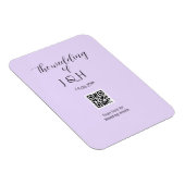 De bruiloft van koppel naam QR-code scan detail Magneet (Rechterzijde)