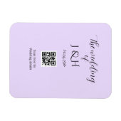De bruiloft van koppel naam QR-code scan detail Magneet (Horizontaal)