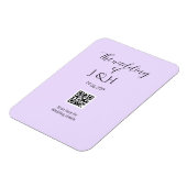 De bruiloft van koppel naam QR-code scan detail Magneet (Linkerzijde)