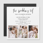 De bruiloft van Minimalist Simple Magnetische Uitnodiging (Voorkant / Achterkant)