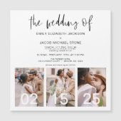De bruiloft van Minimalist Simple Magnetische Uitnodiging (Voorkant)