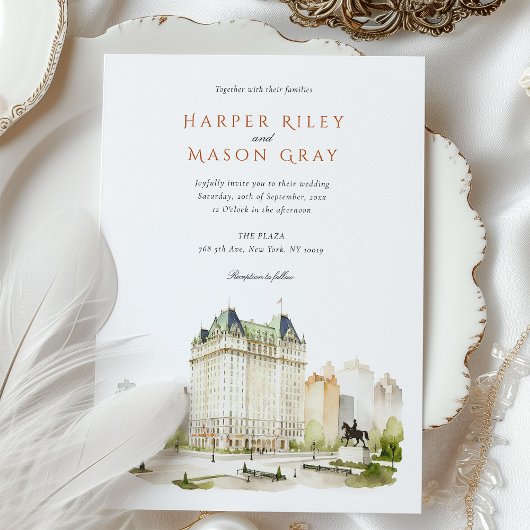 De bruiloft van PLAZA New York Kaart