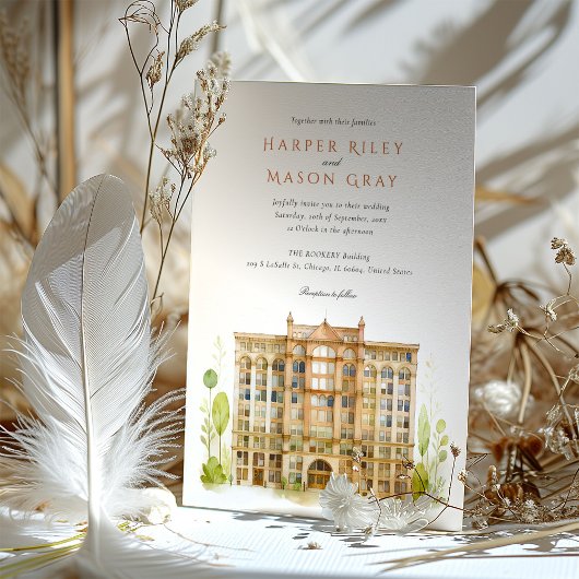 De bruiloft van Rookery Chicago Kaart