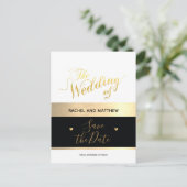 de bruiloft van / save-the-date aankondigingskaart (Staand voorkant)