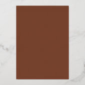 De Bruiloft van: Terracotta Roest Boho Roze Goud Folie Uitnodiging (Achterkant)