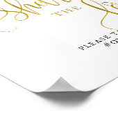 De bruiloft van Typografie goud deelt de liefde Poster (Hoek)