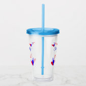 De bruiloft van voeg koppelnaam initiaal briefdatu acryl drinkbeker (Rechts)