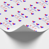 De bruiloft van voeg koppelnaam initiaal briefdatu cadeaupapier (Hoek)
