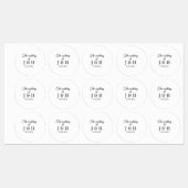 De bruiloft van voeg koppelnaam initiaal briefdatu labels (Vel)