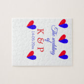 De bruiloft van voeg koppelnaam initiaal briefdatu legpuzzel (Horizontaal)