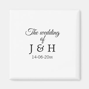 De bruiloft van voeg koppelnaam initiaal briefdatu magneet