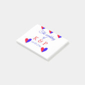 De bruiloft van voeg koppelnaam initiaal briefdatu post-it® notes (Schuin)